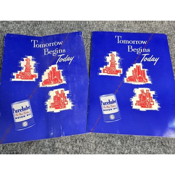 Pure Oil Company Advertising Car Dealer Brochure Catalog 40s 50s Tomorrow Today - Picture 1 of 9